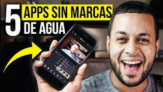 5 Aplicaciones GRATIS para editar videos SIN MARCAS de agua [upl. by Milon]