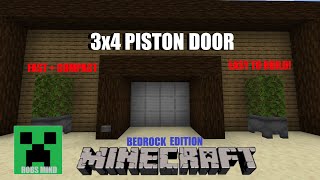 Minecraft 3x4 Piston Door Bedrock Edition [upl. by Leirda]