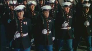 US Marines on Parade in Dress Blues [upl. by Shulock]