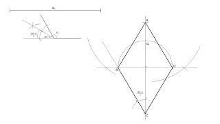 Rombo dada su diagonal mayor y un ángulo [upl. by Odidnac]