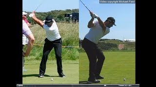 Jon Rahm golf swing  Long Iron faceon amp downtheline July 2017 [upl. by Juliane756]