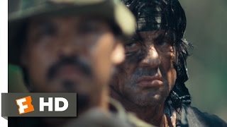 Rambo 1012 Movie CLIP  50 Caliber Rescue 2008 HD [upl. by Nannarb]