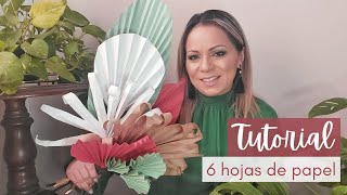 🍂 Tutorial hojas de papel estilo boho  DIY hojas de palma 🌿 [upl. by Anihpled]