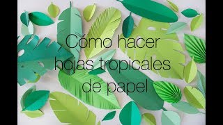 Cómo hacer Hojas Tropicales de papel [upl. by Heidie]