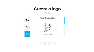 How to create a logo using Fiverr logo maker [upl. by Anaujait608]