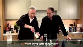 aerolatte  milk frother makes three layer caffè latte macchiato [upl. by Doowrehs]