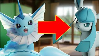 Transform Vaporeon into a Glaceon  3D animation meme [upl. by Elga613]