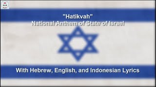 Hatikvah National Anthem of State of Israel  With Lyrics [upl. by Lidda]