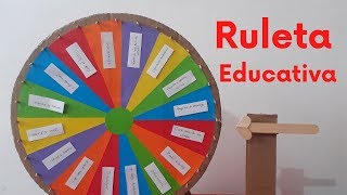 COMO HACER UNA RULETA DE CARTÓN EDUCATIVA [upl. by Barn86]