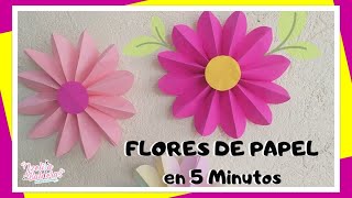 Como hacer FLORES DE PAPEL fáciles En Menos de 5 MINUTOS [upl. by Minnie663]