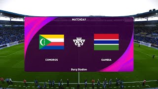 Comoros vs Gambia 04092024 Africa Cup of Nations PES 2021 [upl. by Dorsy979]