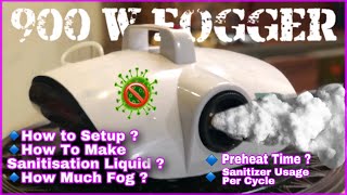 How to Use 900 Watt Disinfection Fog Machine  Turtle Fogger  Atomizer  Stage Smoke Setup amp Review [upl. by Faxon746]