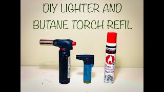 How To Refill Lighter and Butane Torches DIY [upl. by Arremat]