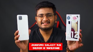 Samsung A12 Unboxing amp Review  Design Fit Hai [upl. by Henrie347]