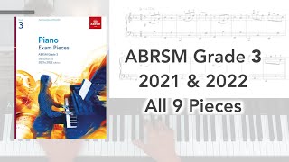 ABRSM Grade 3 Piano 2021 amp 2022 All 9 Pieces [upl. by Corrianne735]