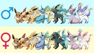 All Eeveelutions Gender Difference Fanart [upl. by Kohler]