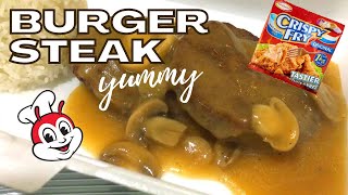 HOW TO MAKE MUSHROOM GRAVY USING CRISPY FRY  BURGER STEAK TASTES LIKE JOLLIBEE  GRAVY SAUCE [upl. by Llirret]