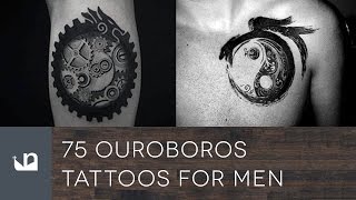 75 Ouroboros Tattoos For Men [upl. by Yatnuahc]