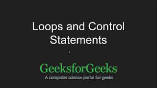 Python Programming Tutorial  Loops amp Control Statements in Python  GeeksforGeeks [upl. by Aunson]