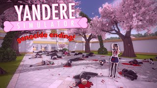 COMPLETING THE GENOCIDE ENDING  Yandere Simulator Demo ☆ [upl. by Atorod]