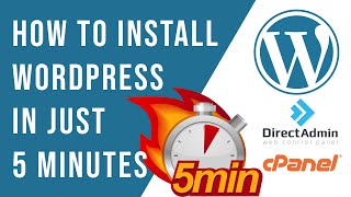 How to install WordPress on direct admin control panel Cpanel  WordPress Installation in 5 minutes [upl. by Nnitsuj]