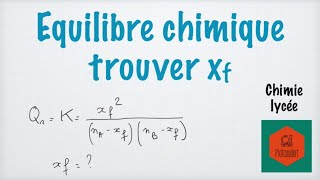 Equilibre chimique  déterminer xf [upl. by Mojgan]