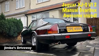 1 Jaguar XJS V12 Manual Gearbox with Straight Pipes Exhaust awesome noise [upl. by Anig]