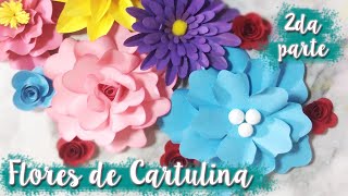 Como hacer flores de cartulina  patrones incluidos [upl. by Marola]