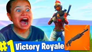 NEW LEGENDARY PUMP SHOTGUN DOES SO MUCH DAMAGE DOUBLE PUMP BACK FORTNITE BATTLE ROYALE [upl. by Sandie]