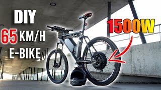 DIY Electric Bike 65kmh Using 1500W EBike Conversion Kit [upl. by Asehr]