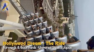 Hollywood Dream Coaster POV at Universal Studios Japan  Forwards and Backwards [upl. by Towney]