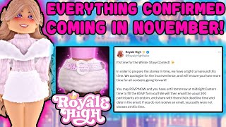 Everything Confirmed Coming In November Royale High Glitterfrost Update News [upl. by Don]