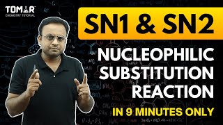 Nucleophilic substitution reaction  SN1 amp SN2 Class 12 Haloalkane and Haloarenes [upl. by Sert]