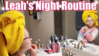 Leahs Night Routine Officially Leah [upl. by Ahsinel]