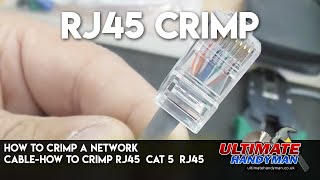 How to crimp a network cableHow to Crimp Rj45  Cat 5  RJ45 [upl. by Fiester]