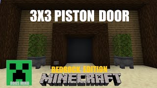 Minecraft 3x3 Piston Door Bedrock Edition EASY [upl. by Ardnuasal]