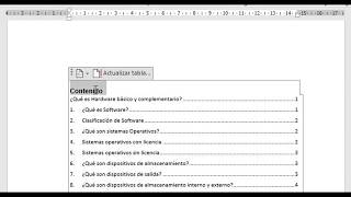 Como Insertar Tabla de Contenido en Documento Word Fácil [upl. by Alol]