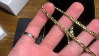 4mm Solid Miami Cuban link Chain Unboxing From Nuragold JewelryPot [upl. by Efthim]