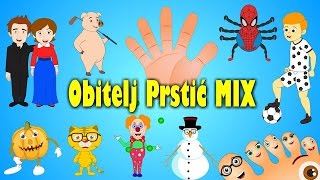 Obitelj Prstić  Kompilacija  Finger family MIX  Dječje pjesme [upl. by Laris]