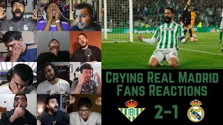 Crying REAL MADRID Fans Reactions to REAL BETIS 21 REAL MADRID  La Liga GW 26  01032025 [upl. by Rockel857]