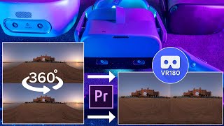 Convert 3D 360 Video To 180  Premiere VR180 Creator amp Oculus Media Studio Tutorial [upl. by Neelia]