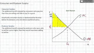 Consumer Surplus and Producer Surplus [upl. by Retsim]