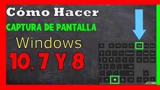 Como Tomar Captura de Pantalla en Computadora ✅ Windows 10 Windows 7 y 8 [upl. by Nawiat]