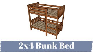 How to Build a Bunk Bed from 2x4s [upl. by Ajan664]