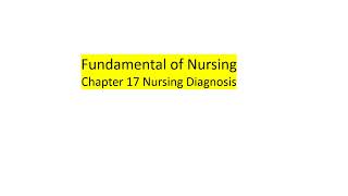 Nursing Diagnosis  Fundamental of Nursing  Nursing Process [upl. by Ahsemo]