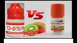 Flavor West Kiwi Vs FlavourArt Kiwi Review amp Comparison FW vs FA with Eliquid Recipe [upl. by Anitselec]