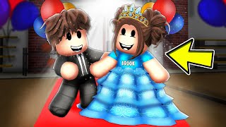 Baby Brooks FIRST SCHOOL DANCE In Roblox Brookhaven [upl. by Olmsted4]