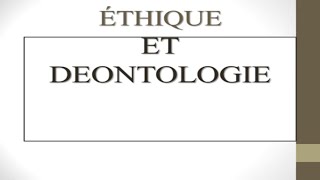 ÉTHIQUE ET DÉONTOLOGIE  morale  iade study [upl. by Naillik]