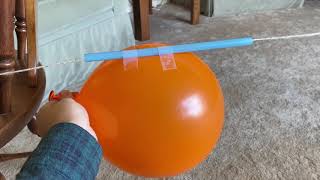 Science Story Time Balloon Rocket [upl. by Ydeh473]