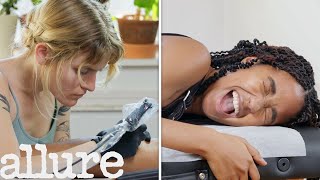 Getting My First Tattoo In 8 Steps  Ive Never Tried  Allure [upl. by Airamasor]